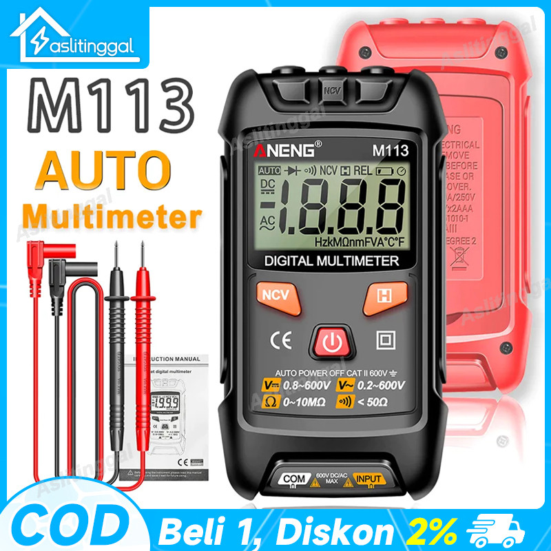 Jual COD ANENG Digital Multimeter Portable NCV Non Contact 1999 Count ...