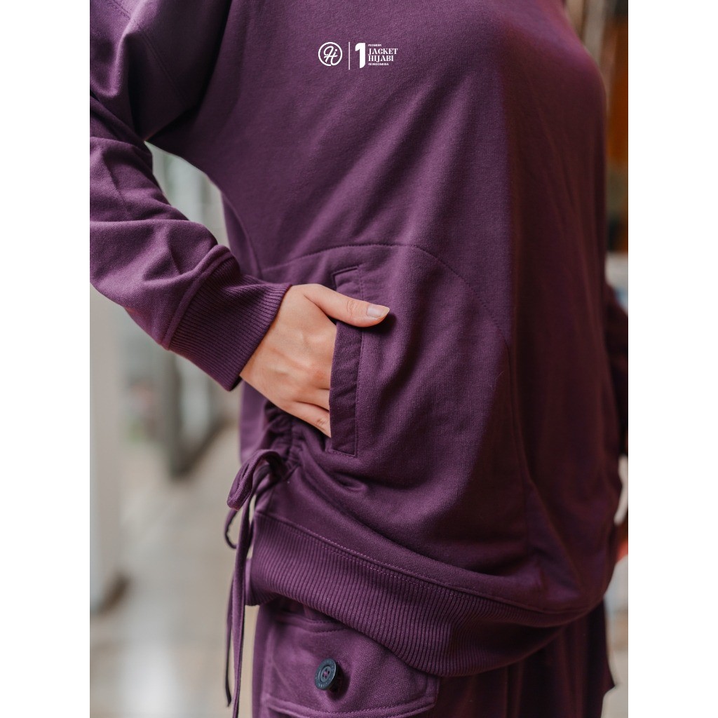 Jual Hijacket Arumi Casual Sweatshirt – Modest & Feminim dengan Tali ...