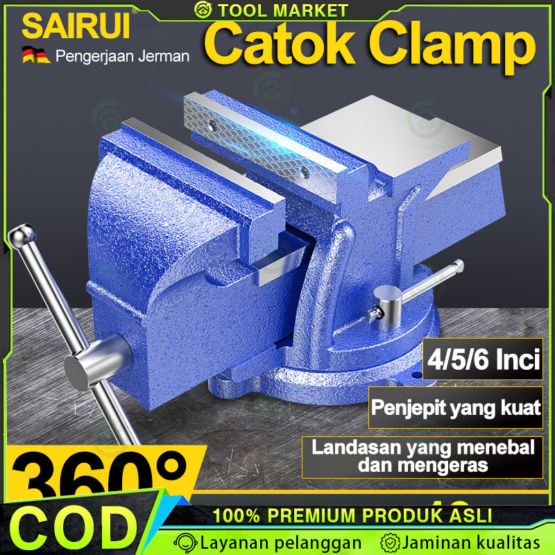 Jual Catok Clamp 5'' / catok paron / Ragum Klem / Catok Meja / Bench ...