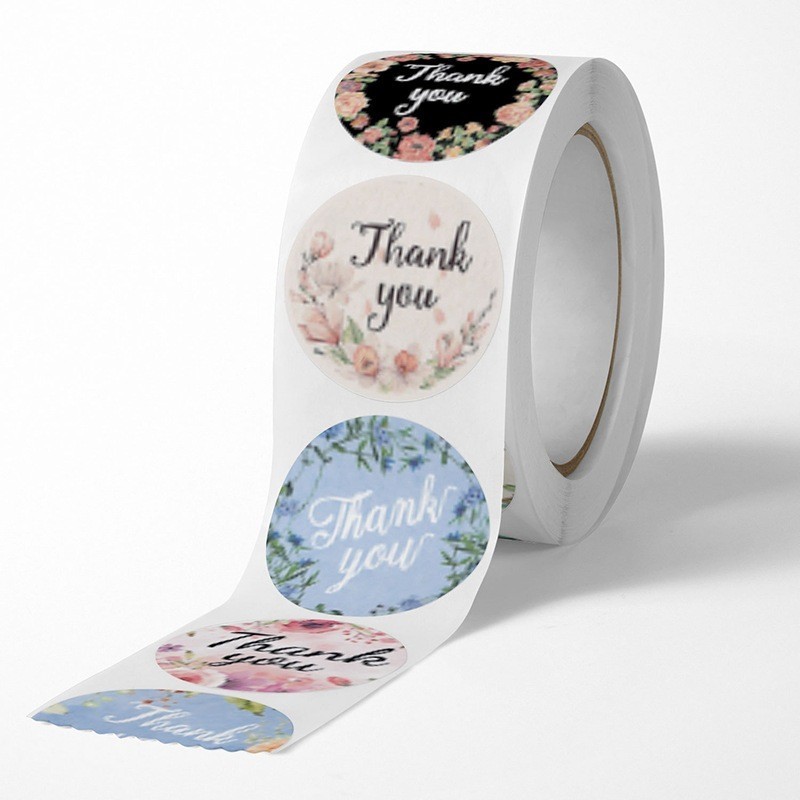 Jual BS - STIKER LABEL THANK YOU FOR YOUR ORDER 1 ROLL 500 PCS STIKER ...