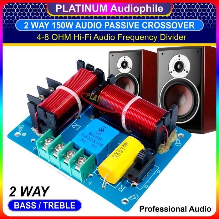 Jual Crossover Pasif 2 Way Passive Speaker Crossover Bass Treble WEAH