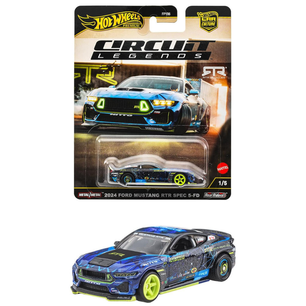 Hot Wheels Premium Ford Mustang RTR Spec 5 2024 - édition Circuit Legends 2025, Boîte Scellée