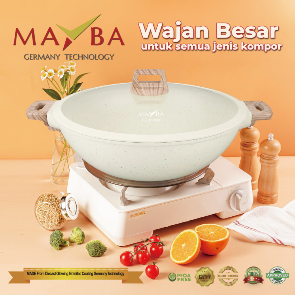 Jual Mayba infinity WAJAN JUMBO WOK PAN 36 CM Diecasting Panci 2 EAR ...