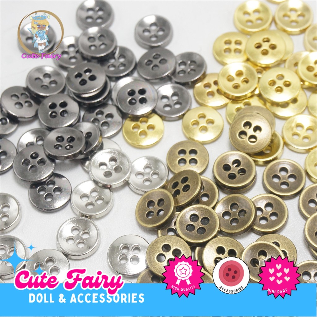 Jual Kancing logam Mini 6, 8,10mm Empat Lubang Aksesori DIY Aksesori ...