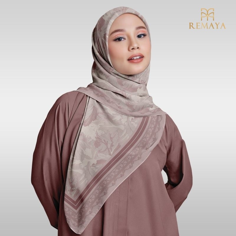 Jual Remaya Raveena Scarf Hijab Segiempat Voal Premium Motif Elegan ...