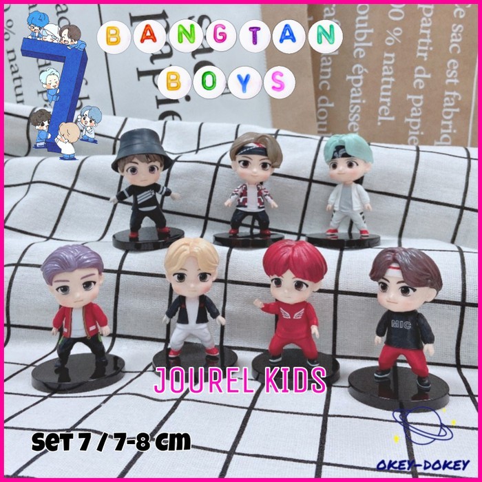 Jual Action Figure Bts Set Isi 7 Topper Cake Miniatur Collection Kpop ...