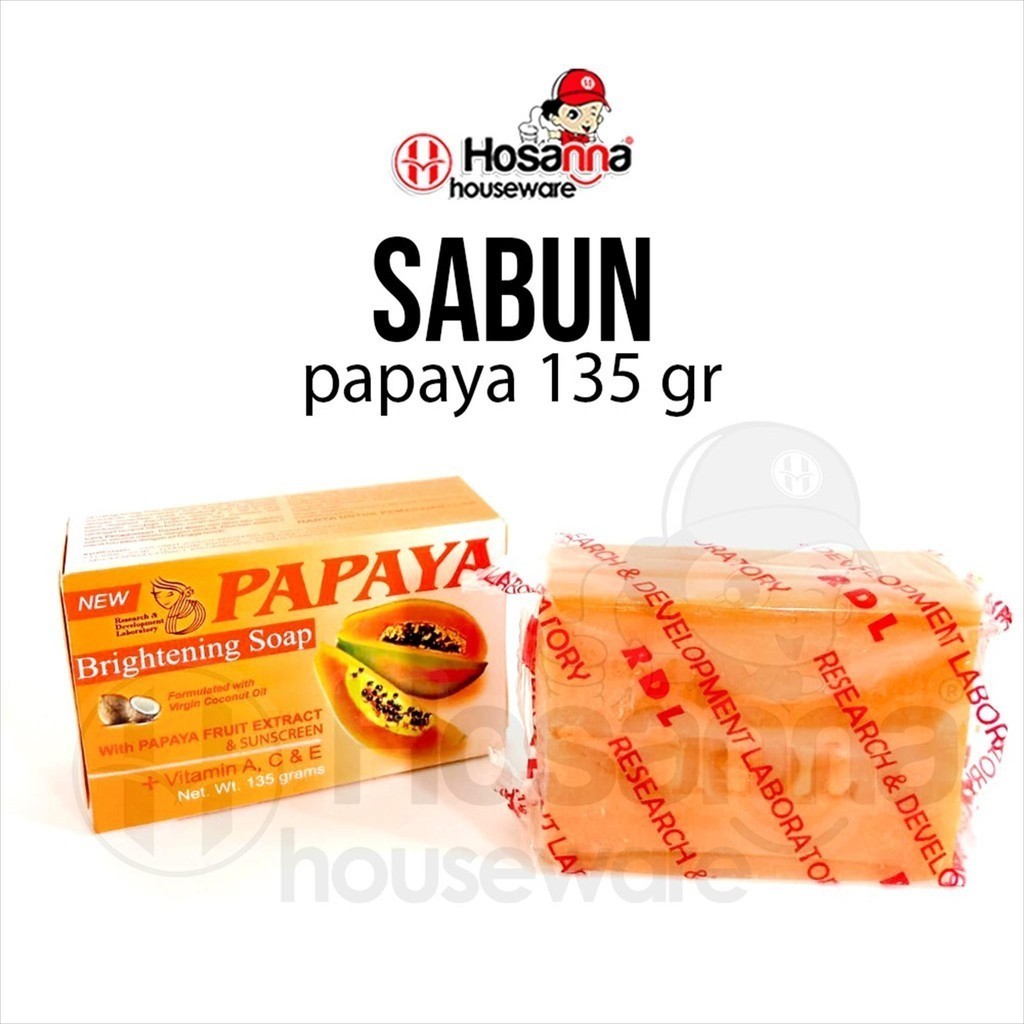 Sabun Papaya 135 gram / Sabun  Wajah Papaya Brightening Soap