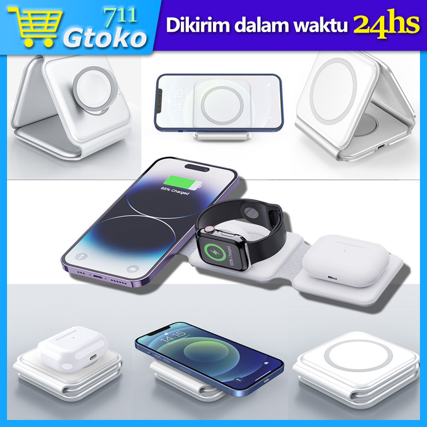Jual in Foldable Magnetic Wireless Charger MagSafe iPhone