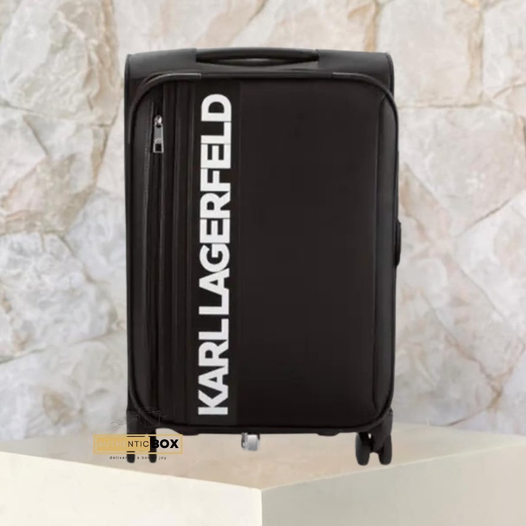 Jual Koper - Logo Lettering Spinner Suitcase Black | Shopee Indonesia