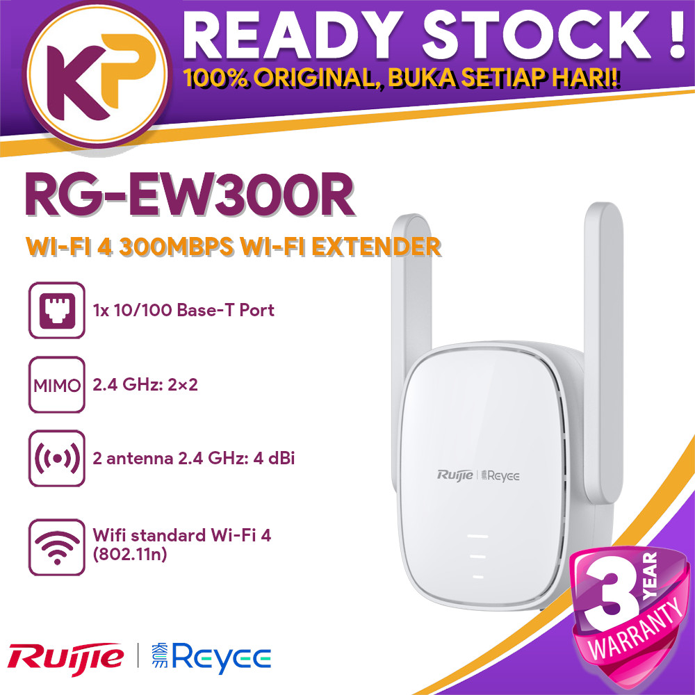 Jual RUIJIE REYEE RG-EW300R WI-FI 4 300MBPS WI-FI EXTENDER | Shopee ...