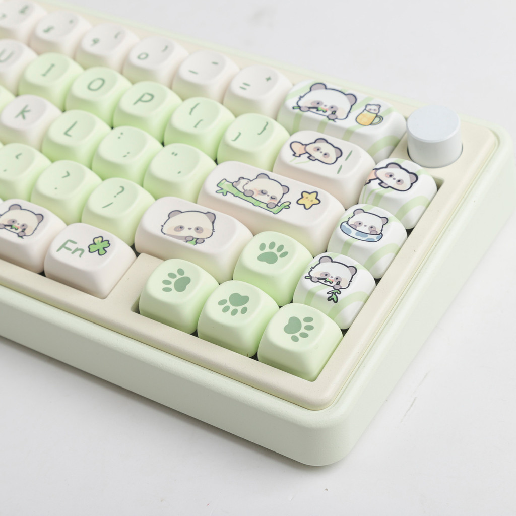 Jual Keycaps PBT Dye Sub Panda profil MOA mechanical keyboard Custom ...