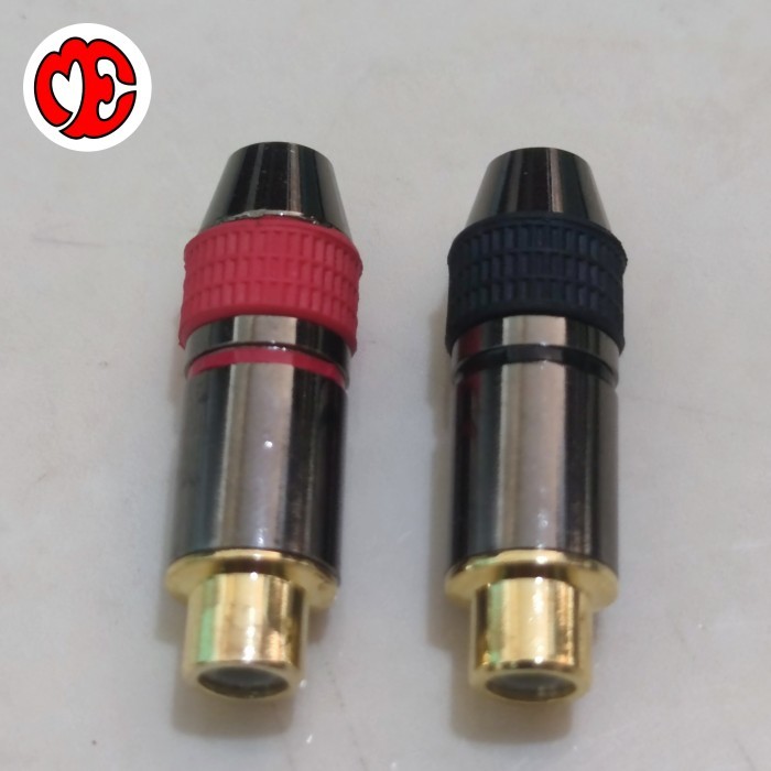 Jual jack audio rca female 1set konektor rca female cover rca extension ...