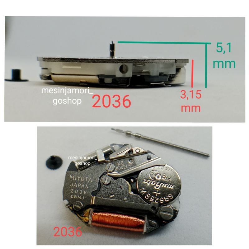 Jual mesin miyota as tinggi 2039 2033 203A 2036 original Shopee