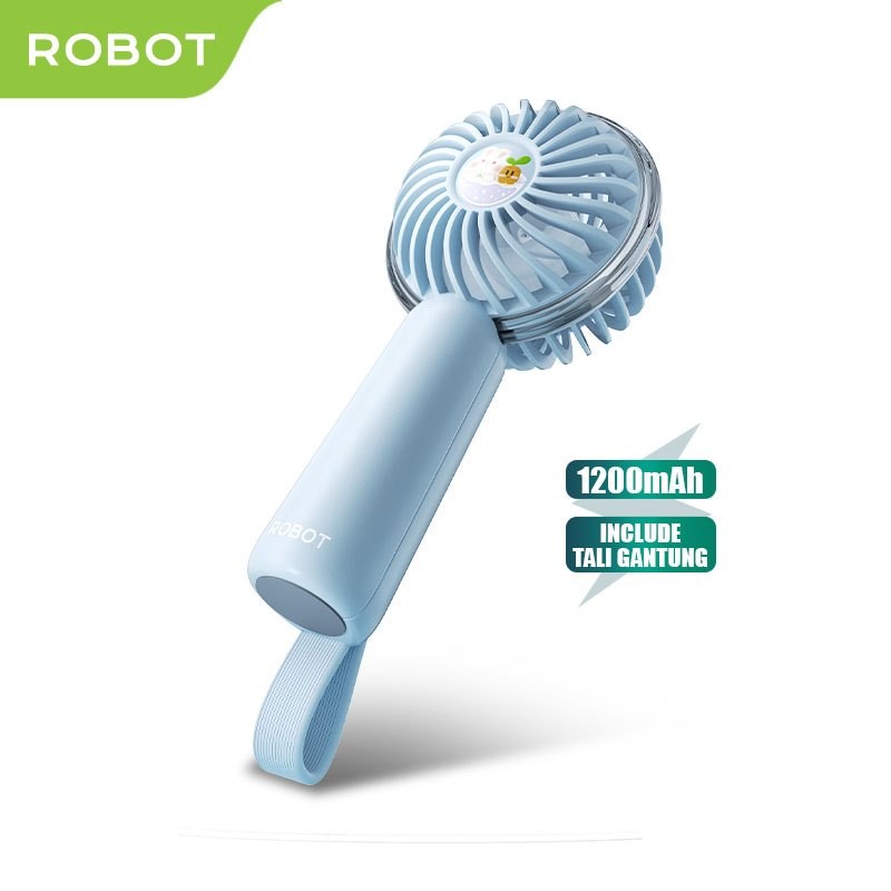 Jual ROBOT Mini Fan RT-BFS2 Blue Portable 1200mAh Original - Garansi 1 ...