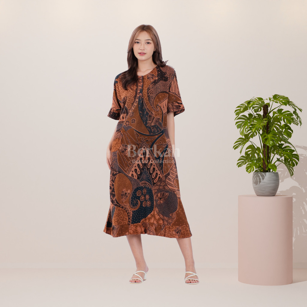 Daster Batik Rayon Busui Kancing Surya Teja 5
