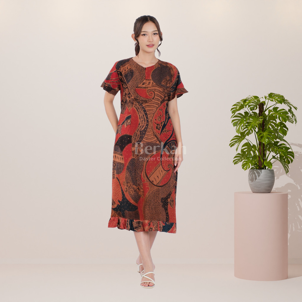 Daster Batik Rayon Busui Resleting Surya Teja 2