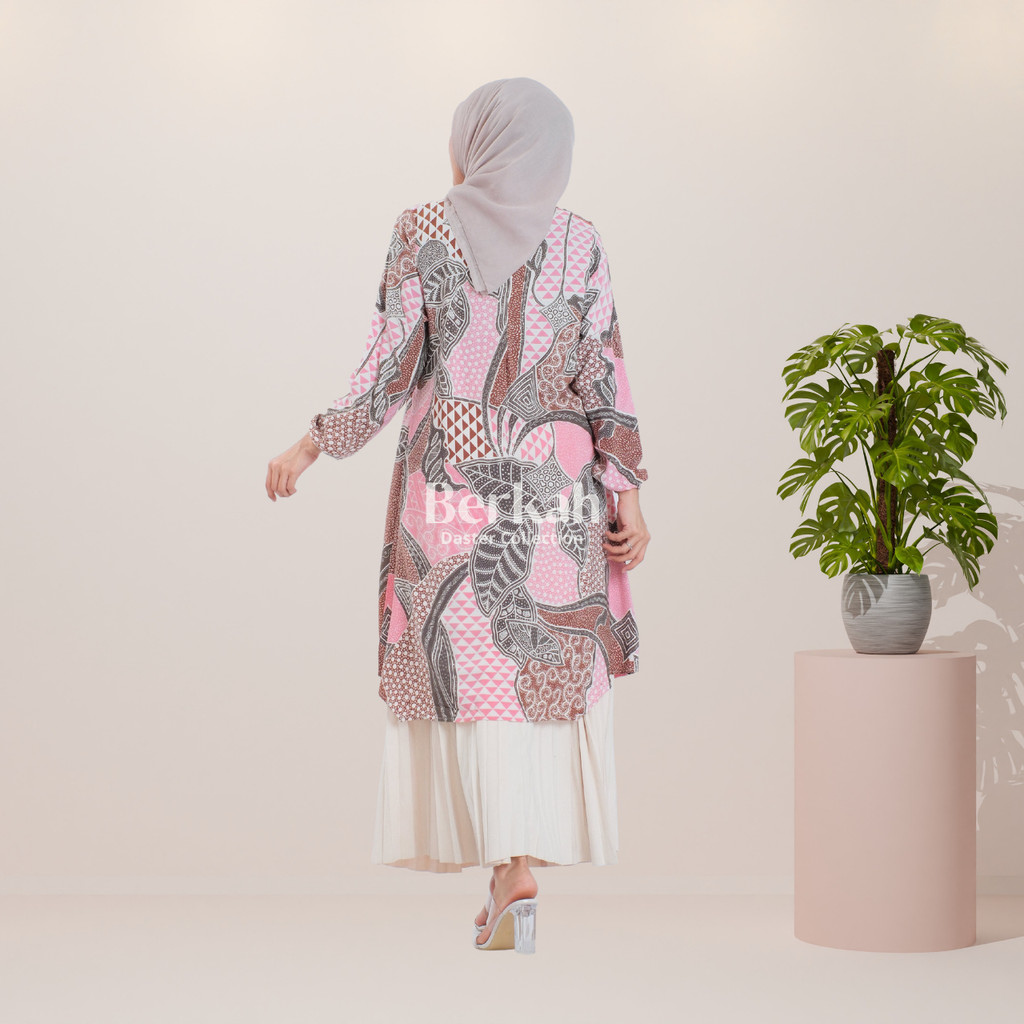 Atasan Batik Tunik Modern Rayon Surya Teja 3