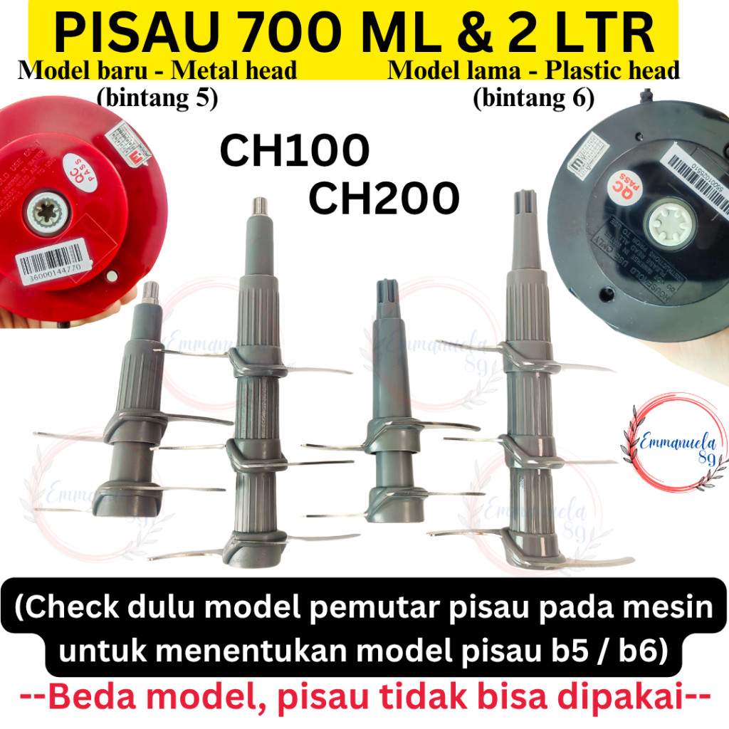 Jual Sparepart Chopper Mitochiba CH200 Pisau Kecil 700 ml Pisau Besar 2 ...