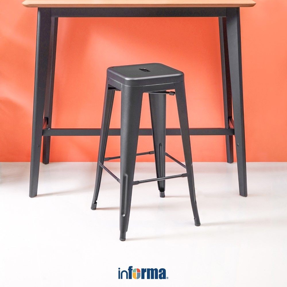 Jual Informa London Z Bangku Bar Metal - Hitam Bar Stool Kursi Kafe ...
