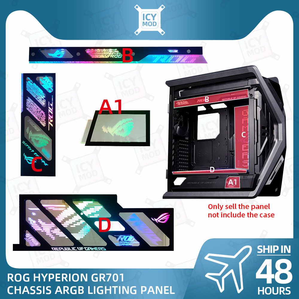 Jual ASUS GR701 Laser Engraving Case Panel ARGB Lighting Plate ROG ...