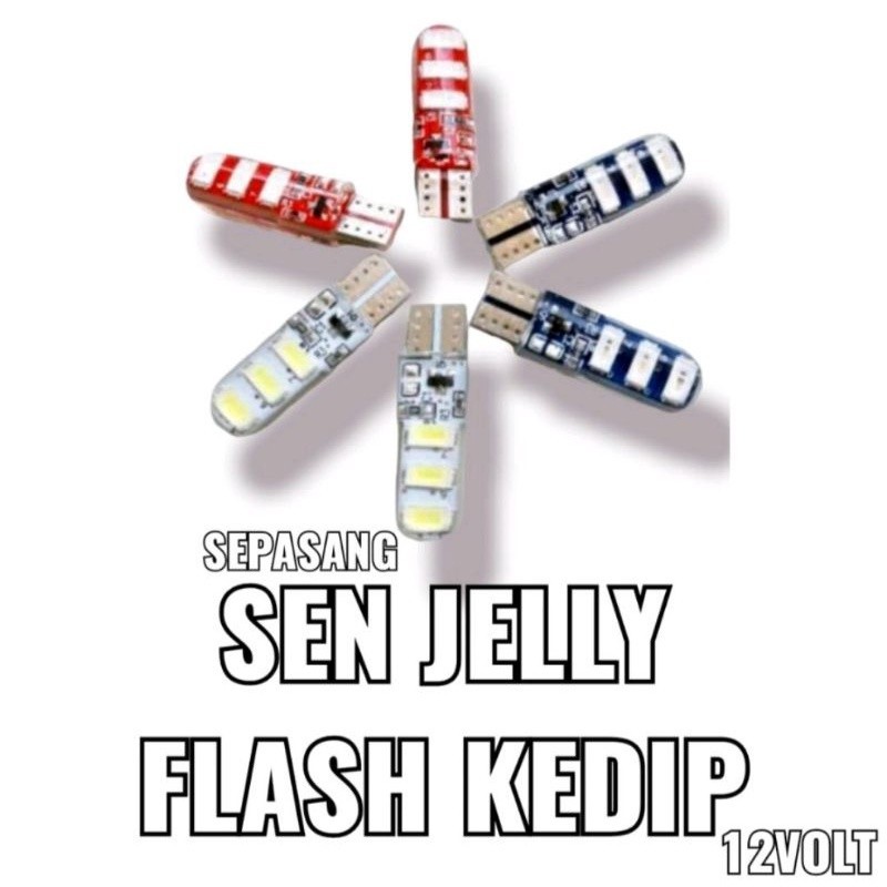 Jual LAMPU SEIN JELLY FLASH KEDIP 6 MATA LED ( 2 PCS ) | Shopee Indonesia