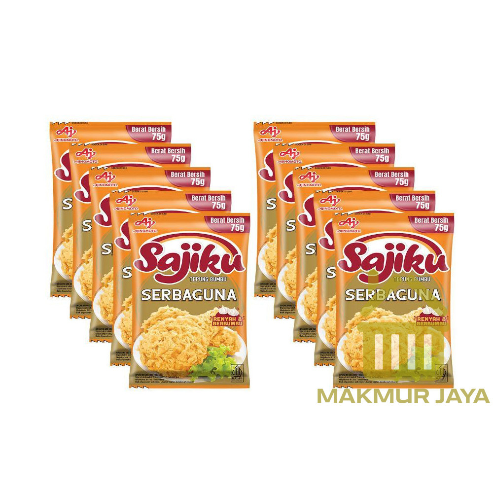 Jual Tepung SERBAGUNA SAJIKU 1 Renceng isi 10 pcs 75 GRAM | Shopee ...