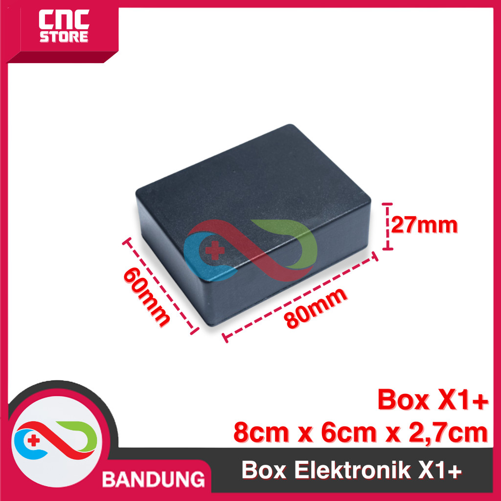 Jual BOX ELEKTRONIK X1 PLUS KOTAK RANGKAIAN 8x6x2.7mm CASING BLACK BOX ...
