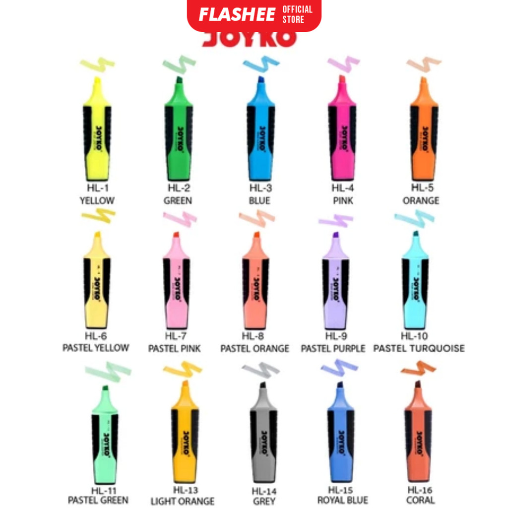 Jual Flashee Highlighter Penanda Warna Spidol Stabilo Warna Cerah Alat ...