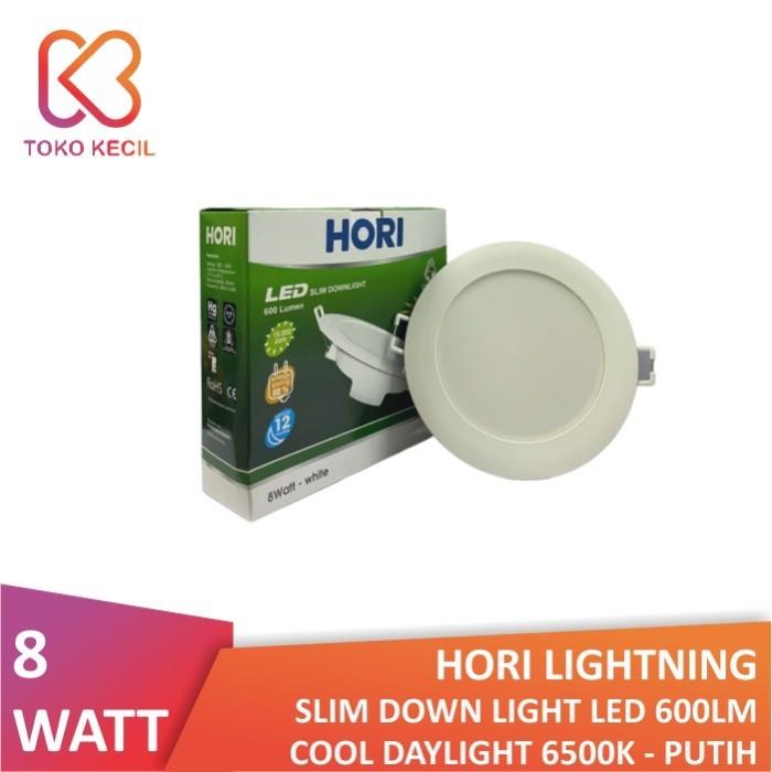 Jual HORI Lampu Downlight LED 8 Watt Cool Daylight | Shopee Indonesia