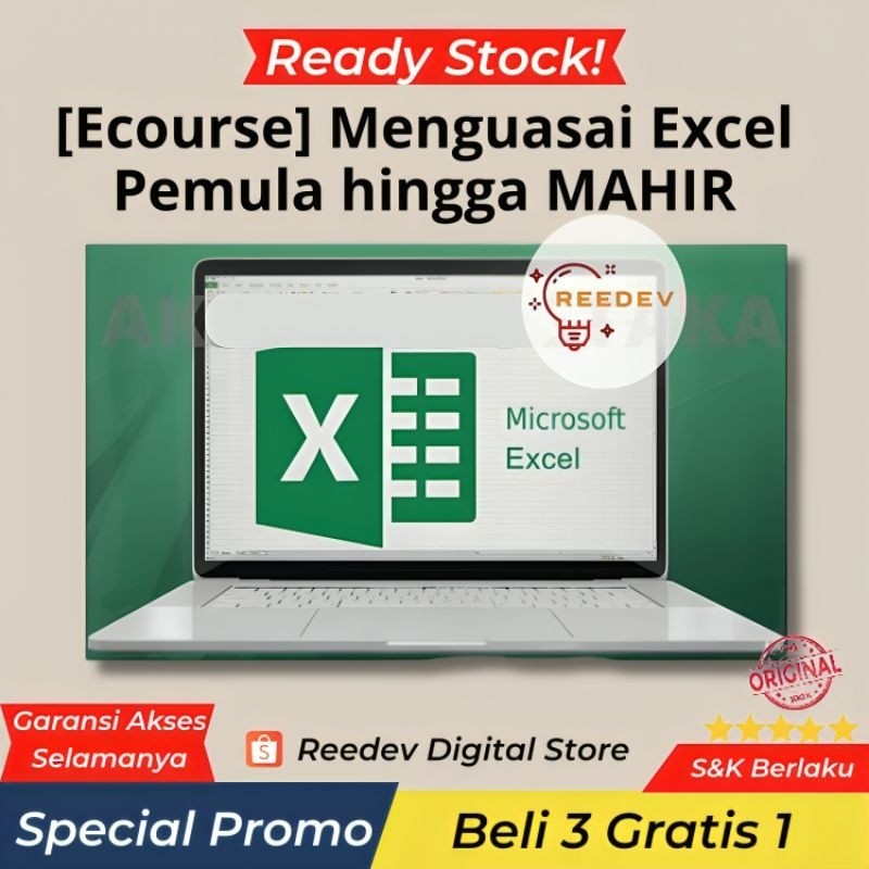 Jual ECOURSE - Kursus Panduan Menguasai Excel Pemula hingga MAHIR ...