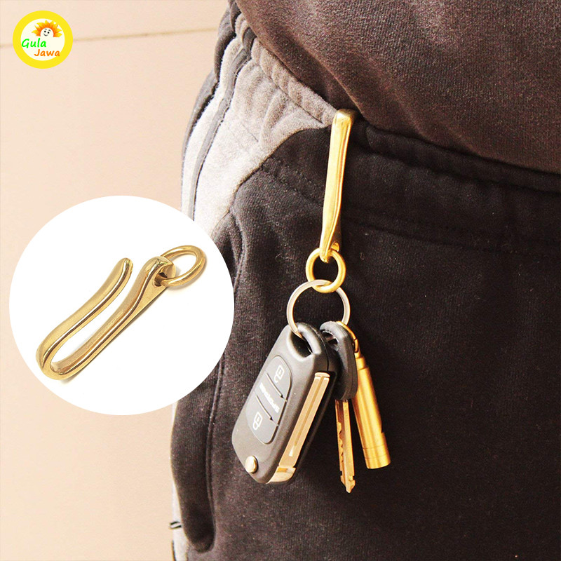 Jual Solid Brass Snaphook (Fish Hook) Key Chain -Aksesoris Rantai ...