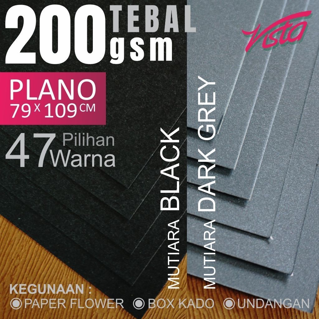 Jual Kertas Jasmine hitam plano abu abu Kerajinan Paperflower | Shopee ...