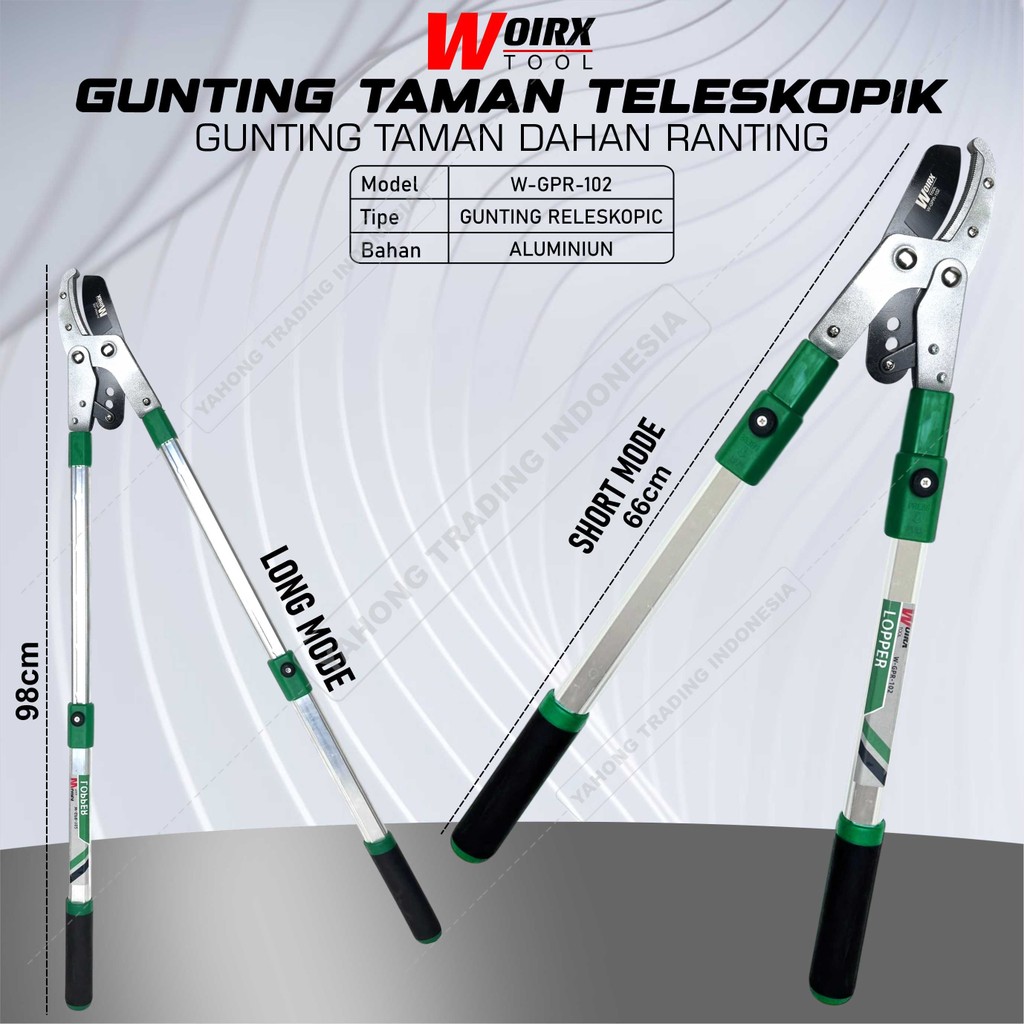 Jual Gunting Taman Teleskopik Pemotong Dahan Ranting Pohon Telescopic ...