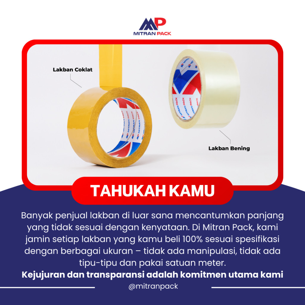 Jual Lakban Warna Merah Biru Kuning Hijau Mitran Pack | Shopee Indonesia