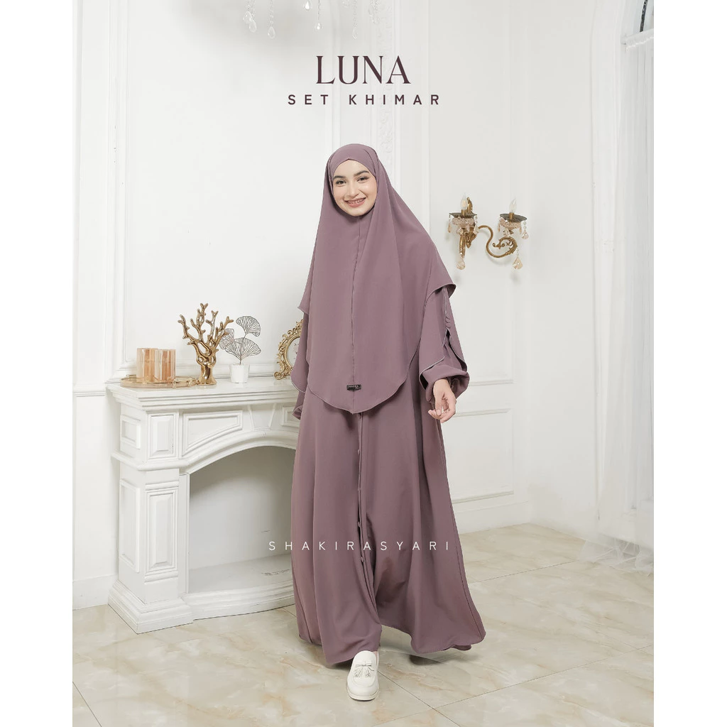 Detail Khimar Panjang Set Luna Umroh