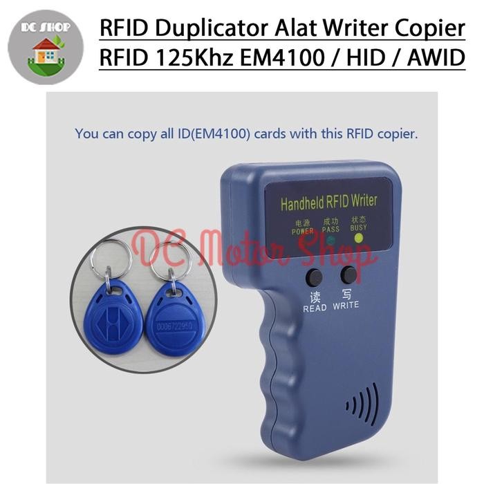 Jual RFID Duplicator Alat Writer Copier RFID 125Khz EM4100 / HID / AWID ...