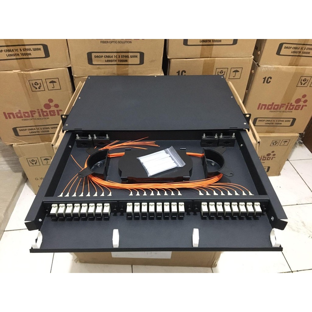 Jual OTB Rack 24 port SC Multimode duplex adapter lengkap pigtail ...