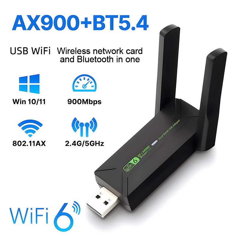 Jual 2in1 AX900 Wi-Fi 6 USB Adapter+Bluetooth 5.4 Dual Band Wireless ...