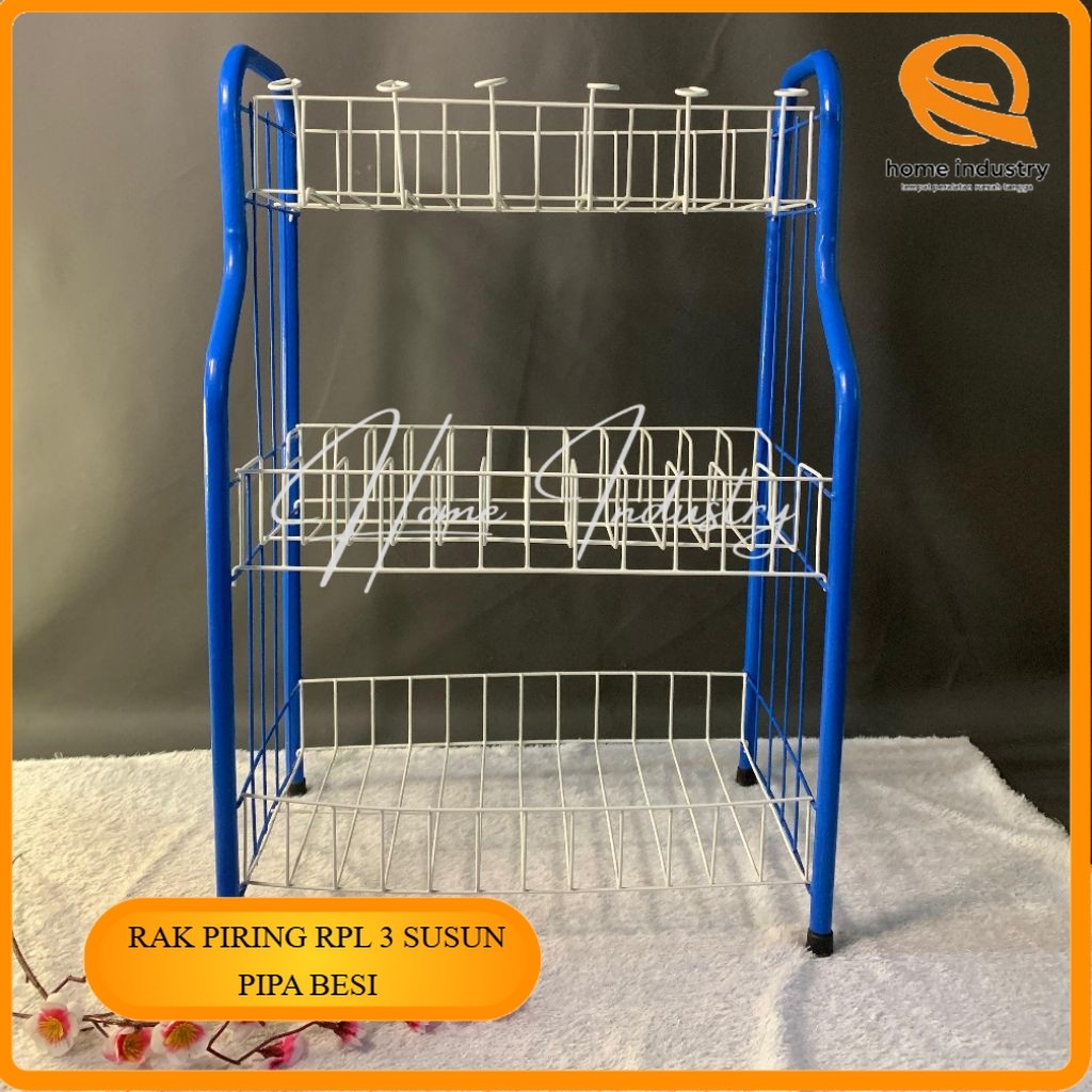 Jual Rak piring Rpl 03 besi warna random/Rak wastafel/rak display/rak ...