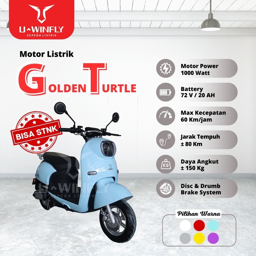 Jual UWINFLY MOTOR LISTRIK GOLDEN TURTLE | Shopee Indonesia