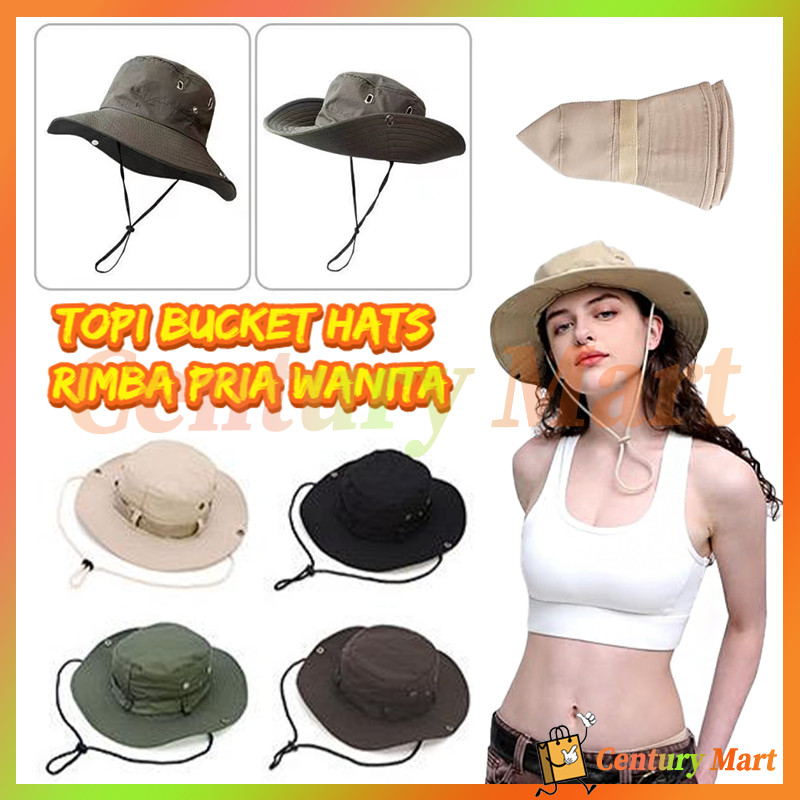 Jual topi rimba outdoor ripstop premium quality/Bucket Hat polos/Topi ...