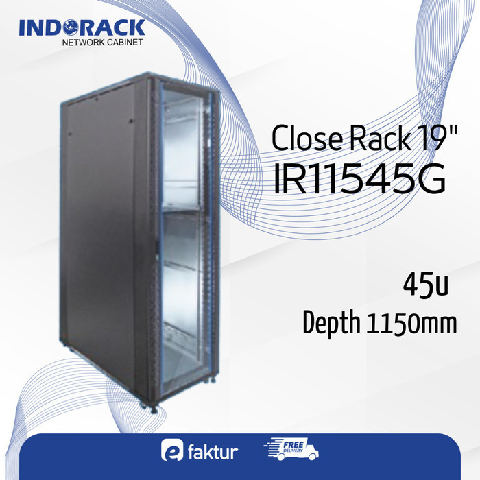 Jual IR11545G INDORACK STANDING CLOSE RACK 19 DEPTH 1150MM 45U GLASS ...