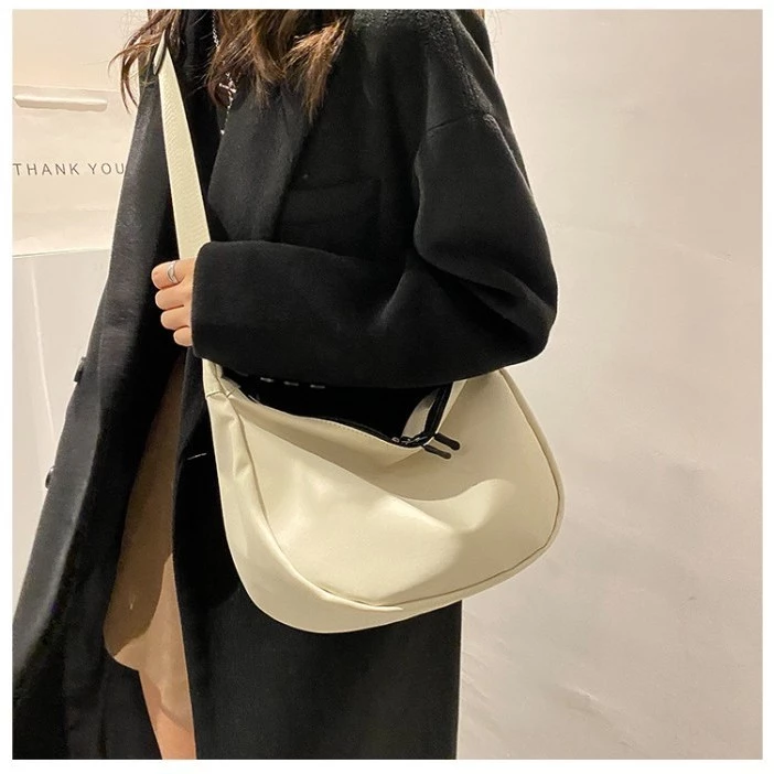 Casual Nylon Shoulder Bag - Side View
