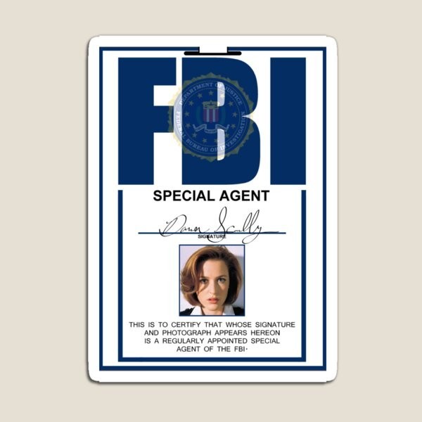 Jual Dana Scully Badge Magnet Cute Kids Toy Children Decor for Fridge ...
