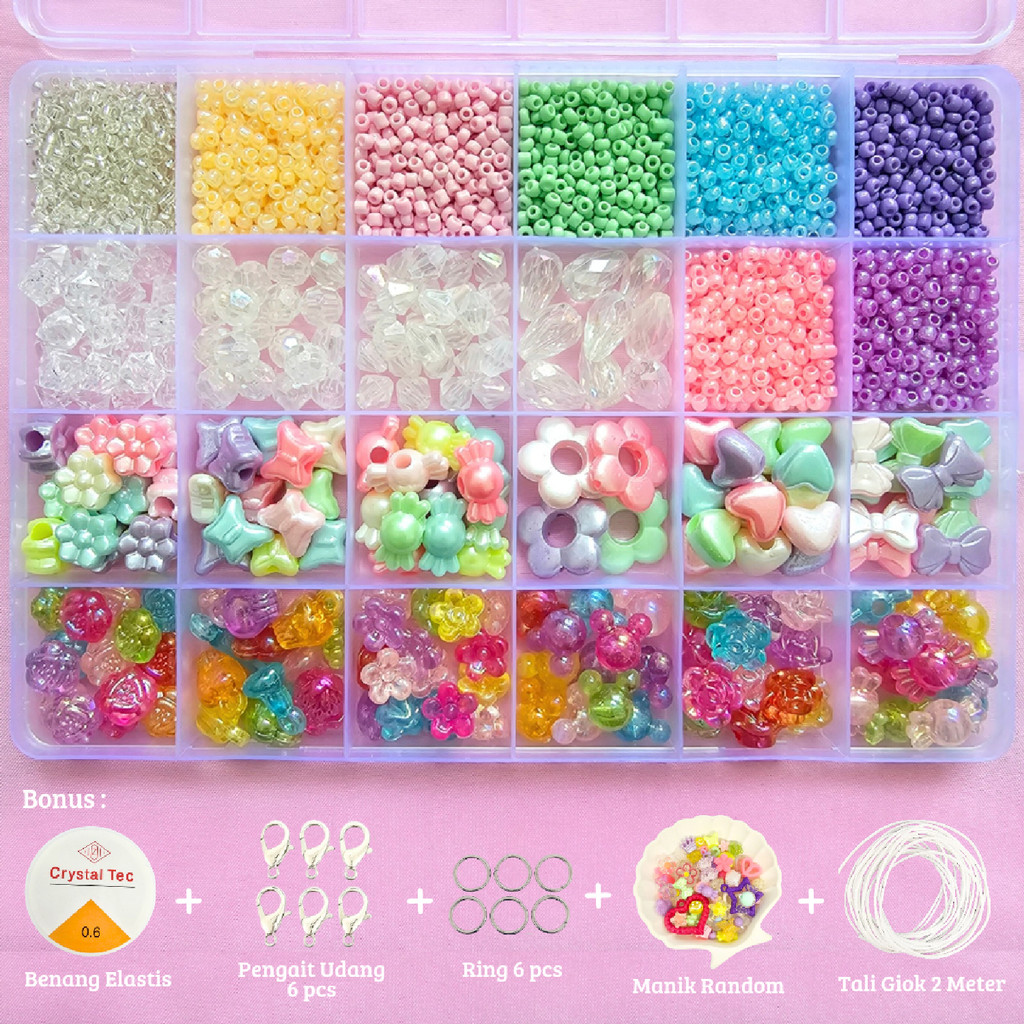Jual Manik Manik Murah Lucu 1 Box DIY Beads - SM012 | Shopee Indonesia