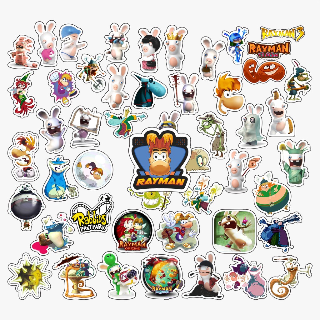 Jual COD 50 Pcs Stiker Pack GAME SERIES RAYMAN UNIVERSE CHAR MIX 03 ...