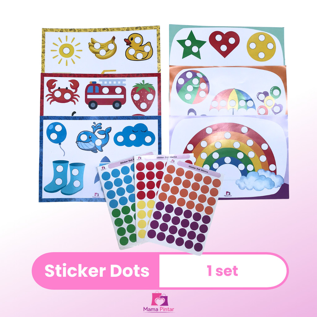 Jual Sticker Dot Activity Mainan Menempel Sticker Warna Motorik Halus ...