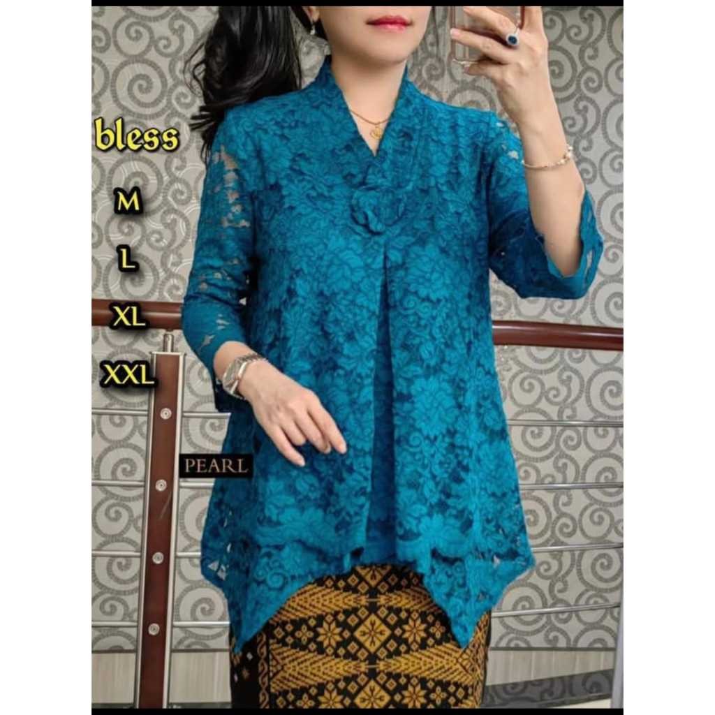 Jual JK45 BLUS ATASAN SEMI RENDA/BROKAT KARTINI BABYDOL FULL FURING ...