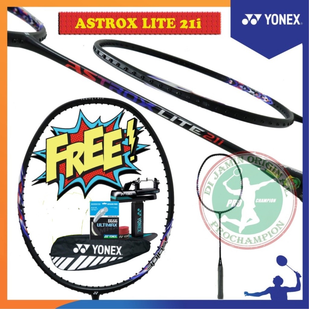 Jual Yonex Astrox Lite 21I 27I Raket Badminton Original (Paket Bg66 ...