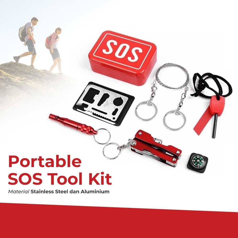 Jual Portable SOS Multi Tool Kit Earthquake Emergency Outdoor Survival ...
